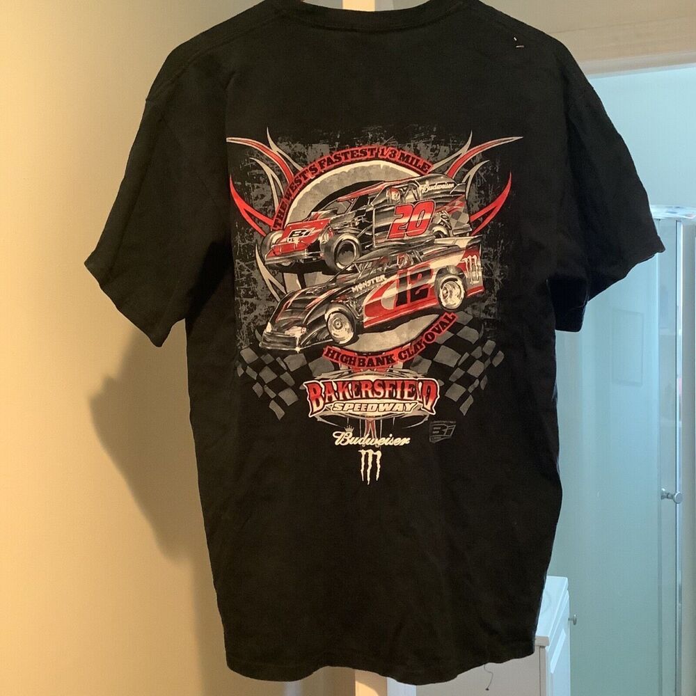 Racing cars Americana tee T-shirt Bakersfield speedway Bakersfield California Gi